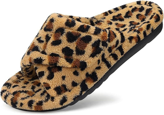 Women Orthopedic Slippers with Arch Support Adjustable Open Toe House Shoes for Plantar Fasciitis